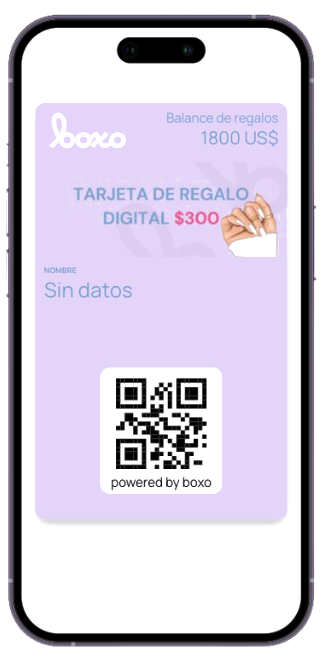 iPhone con gift card morada de $300